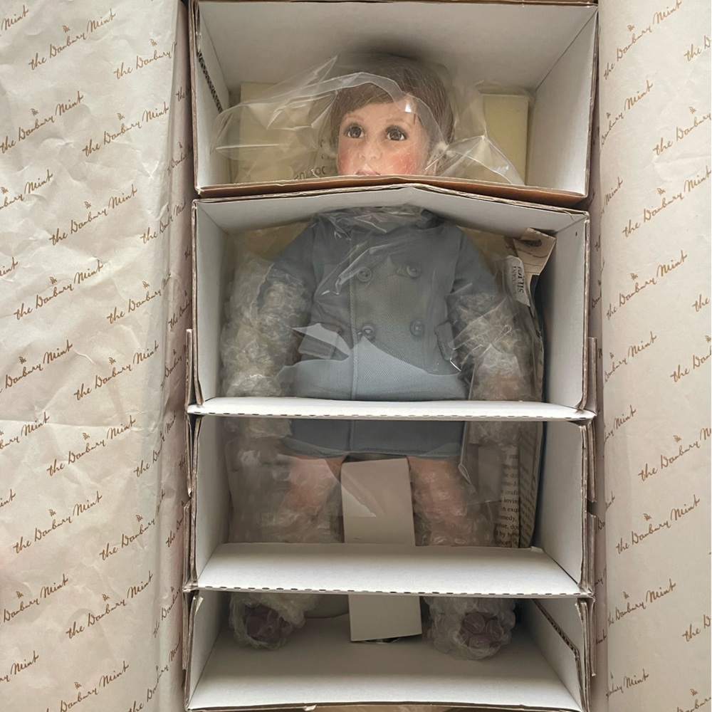 John John Kennedy Collection “Farewell Salute” Doll, Danbury Mint, Elke Hutchin